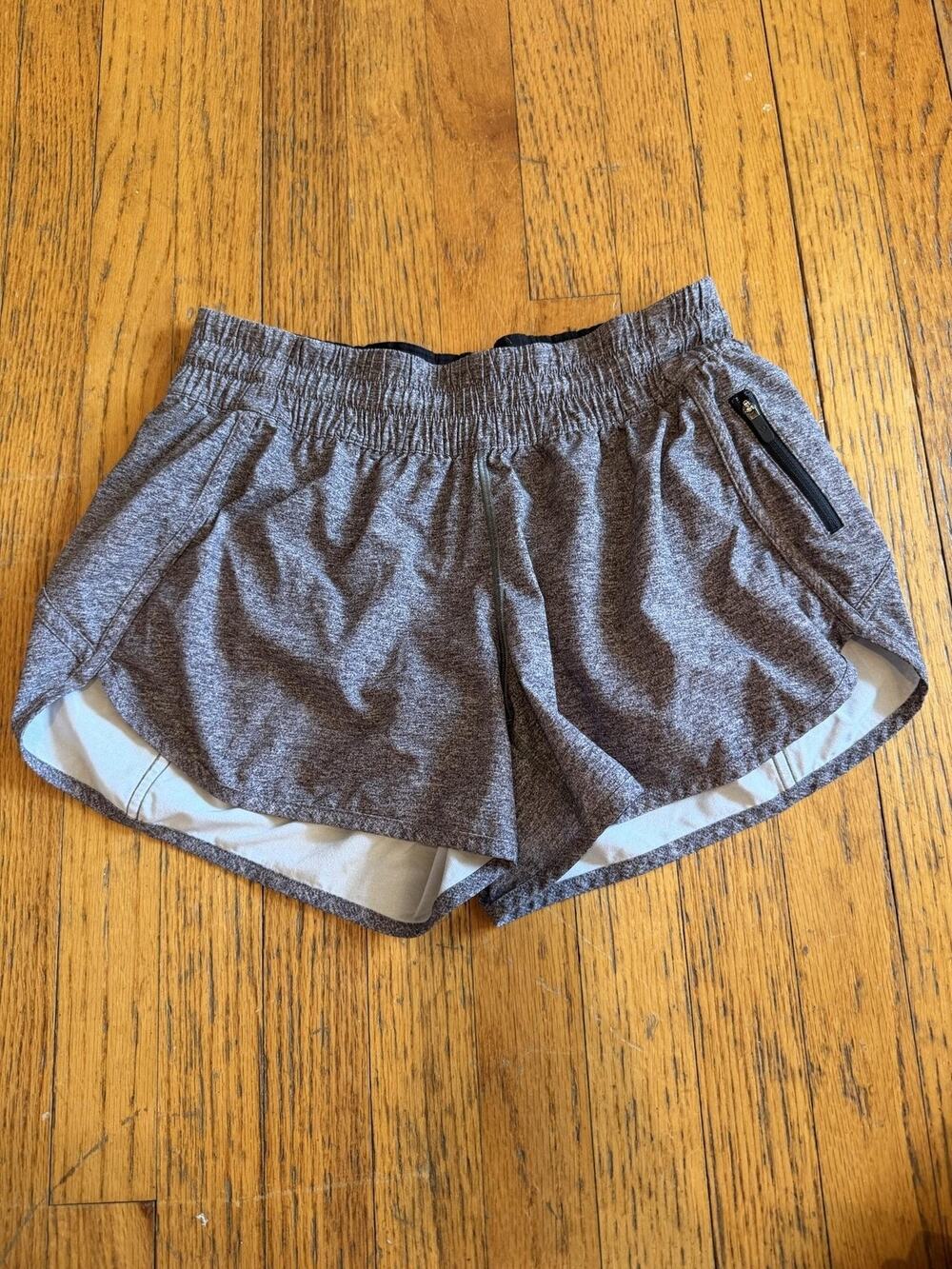 Lululemon Lined Running Shorts Womens 10 Gray